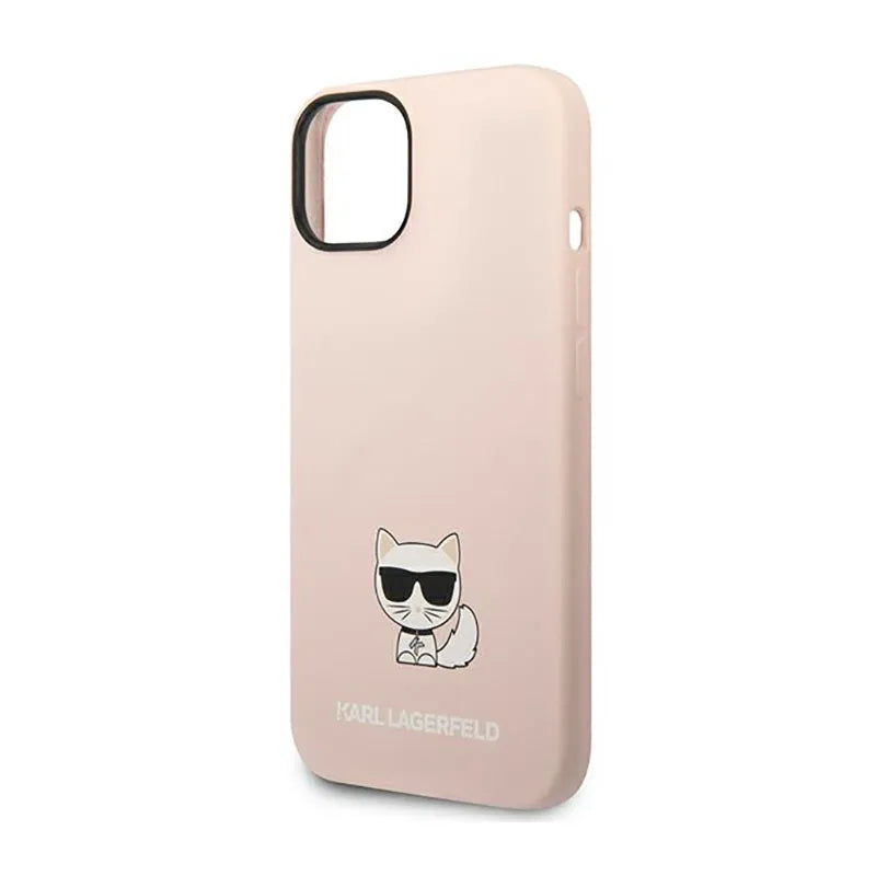 Karl Lagerfeld Choupette Body – dėklas iPhone 14 Plus (šviesiai rožinis)