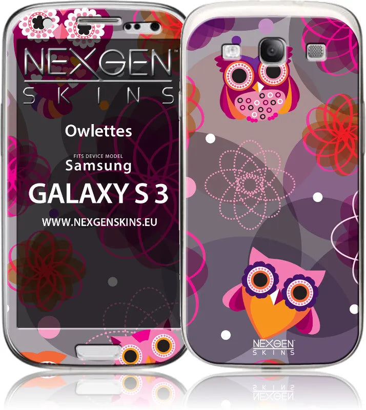 Nexgen lipdukai su 3D efektu, skirti Samsung Galaxy S3 (Owlettes 3D)