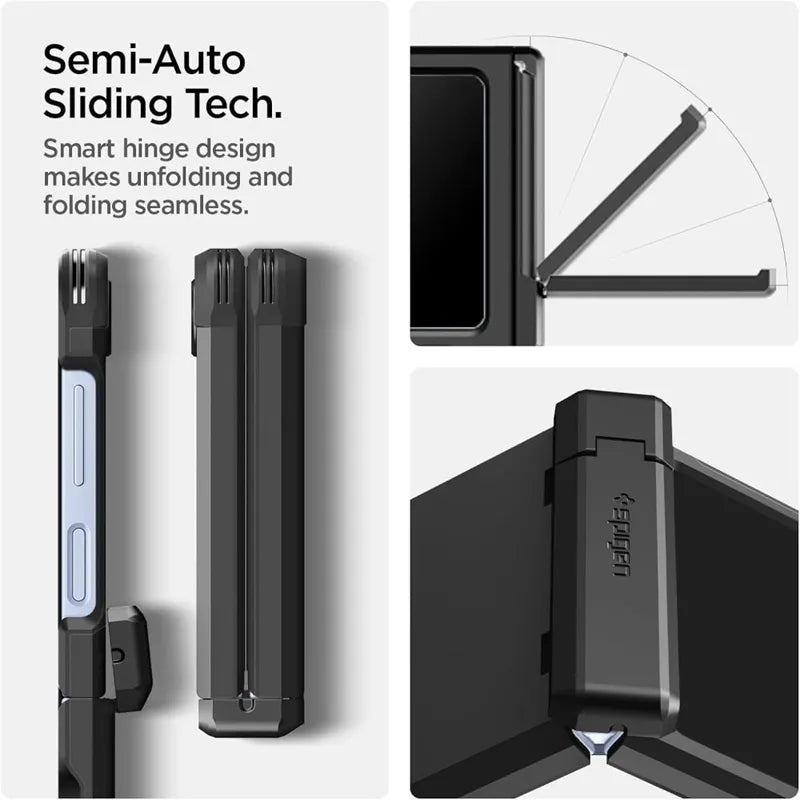 Spigen Tough Armor Pro Mag MagSafe – dėklas Samsung Galaxy Z Flip 6 / 7 FE (juodas)