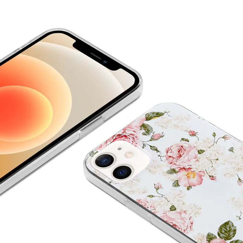 „Crong Flower Case“ – „iPhone 12 Mini“ dėklas (02 raštas)