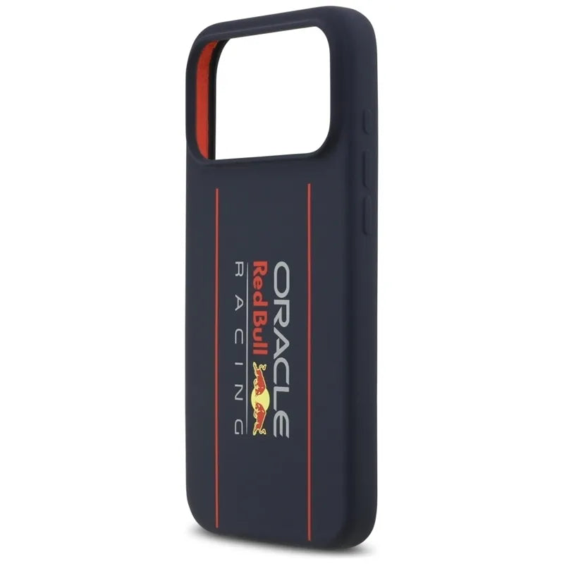 Red Bull Silicone Oversize Vertical Logo MagSafe – iPhone 17 Pro Max dėklas (tamsiai mėlynas)
