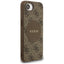 Guess 4G Circle Classic Logo MagSafe dėklas, skirtas iPhone 16e (ruda)