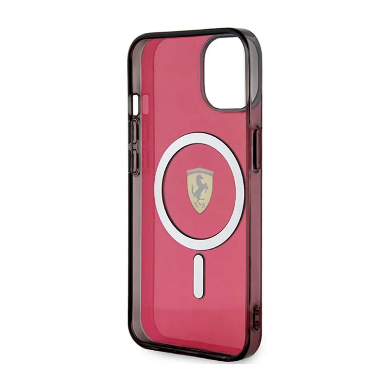 Ferrari Translucent MagSafe – Dėklas, skirtas iPhone 14 (Raudonas)