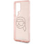 Karl Lagerfeld Rhinestones Karl Head Logo – dėklas, skirtas Samsung Galaxy S25 Ultra (rožinis)