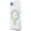 Guess IML Glitter Circle MagSafe – dėklas, skirtas iPhone 16e (skaidrus)