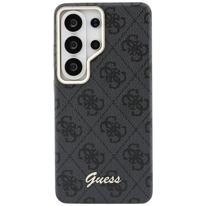 Guess 4G Script MagSafe – Samsung Galaxy S26 Ultra dėklas (juodas)