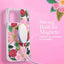 Rifle Paper Clear MagSafe – auksu dekoruotas dėklas, skirtas iPhone 14 Plus (Rose Garden)