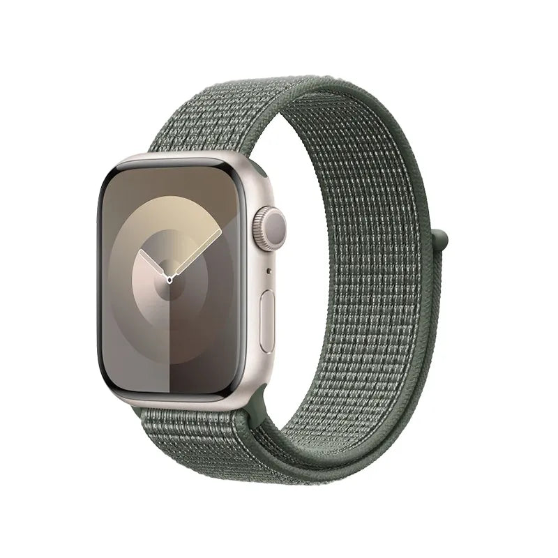 Crong Nylon – Sportinė apyrankė Apple Watch 38/40/41/42 mm (karinė žalia)