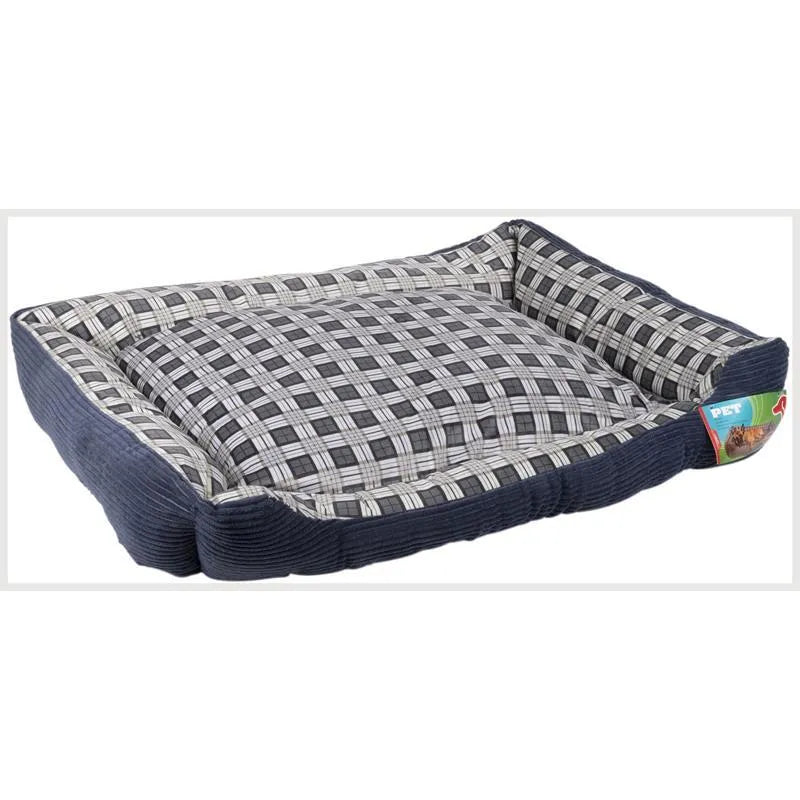 Minkšta lova sofa šuniui 90 x 70 x 20 cm, dydis XL (tamsiai mėlyna)
