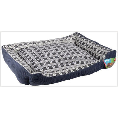 Minkšta lova sofa šuniui 90 x 70 x 20 cm, dydis XL (tamsiai mėlyna)