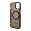Guess Gold Outline Translucent MagSafe – dėklas iPhone 14 telefonui (juodas)