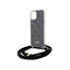 Guess Crossbody Cord 4G Print - dėklas iPhone 15 telefonui (juodas)
