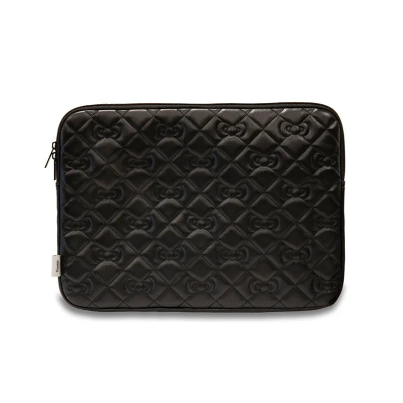 Hello Kitty Zip PU Quilted Bows Sleeve – nešiojamojo kompiuterio dėklas 13" / 14" (juodas)