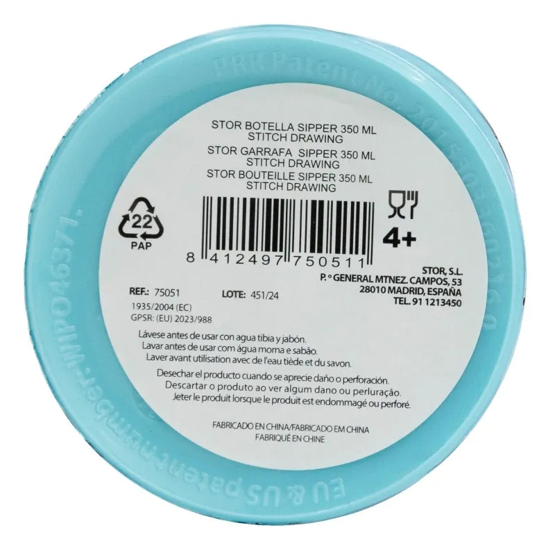 Disney Stitch – Ecozen 350 ml gertuvė su snapeliu iš Stitch & Angel kolekcijos