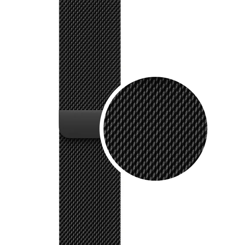 „Crong Milano Steel“ – nerūdijančio plieno dirželis, skirtas „Apple Watch 38/40/41/42 mm“ (juodas)