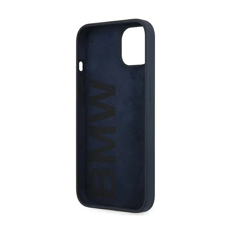 BMW Silicone Signature Logo – dėklas iPhone 13 mini (tamsiai mėlynas)