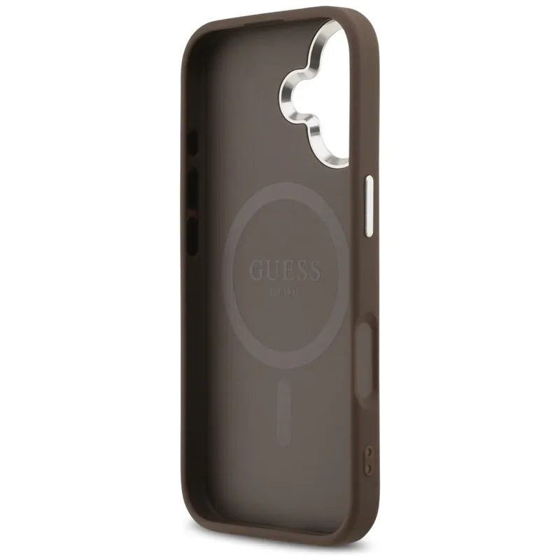 Guess 4G Classic Logo MagSafe - iPhone 17 dėklas (rudos spalvos)