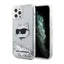 Karl Lagerfeld Liquid Glitter NFT Choupette Head – Dėklas iPhone 12 / iPhone 12 Pro (sidabrinis)