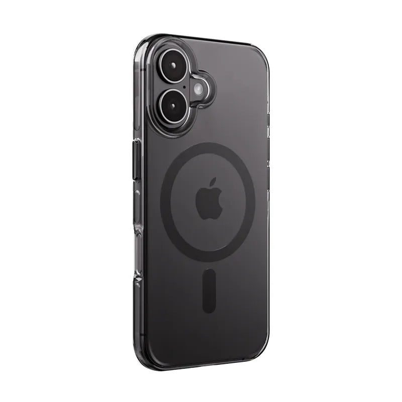 Crong Clear MAG Pro – iPhone 16 MagSafe dėklas (juodas)