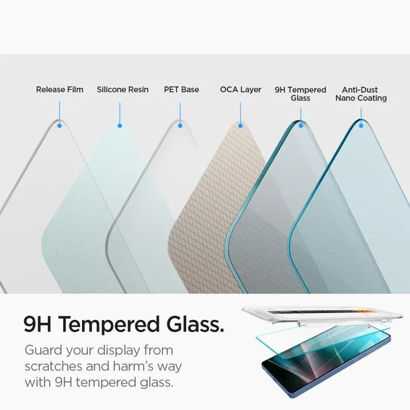 Spigen Glas.TR EZ Fit 2-Pack – grūdintas stiklas Samsung Galaxy S25 Ultra (2 vnt.)