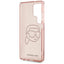 Karl Lagerfeld Rhinestones Karl Head Logo – dėklas, skirtas Samsung Galaxy S25 Ultra (rožinis)