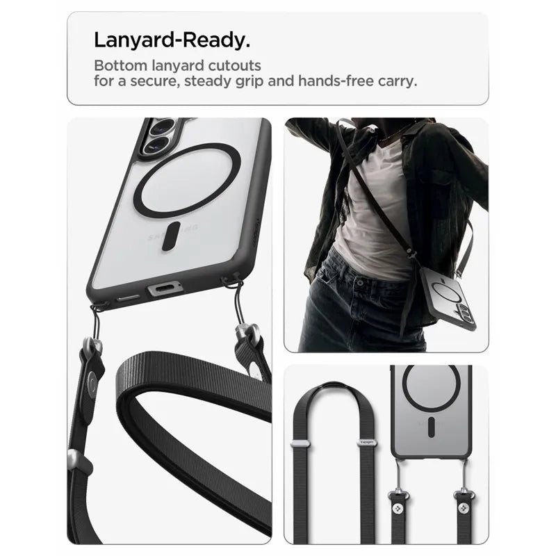 Spigen Ultra Hybrid Mag MagSafe – dėklas Samsung Galaxy S26 (matinė juoda)