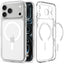 Spigen Ultra Hybrid Mag MagSafe – dėklas, skirtas iPhone 18 Pro Max / 17 Pro Max (skaidrus / baltas)