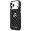 Karl Lagerfeld IML Glitter Karl & Choupette Heads Logo MagSafe – dėklas iPhone 17 Pro Max (juodas)