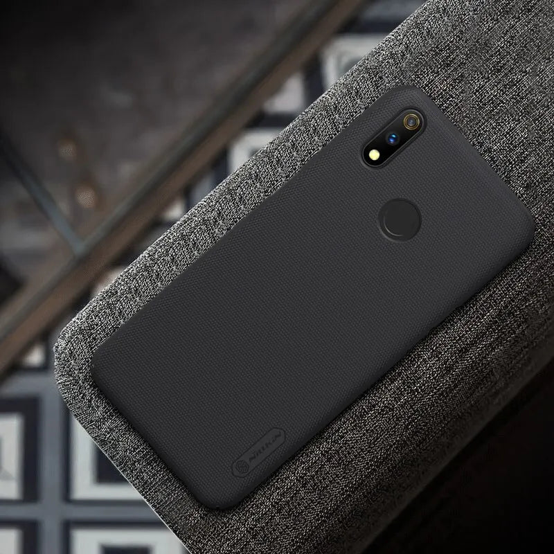 Nillkin Super Frosted Shield dėklas telefonui Realme 3 Pro (Realme X Lite) (Juodas)