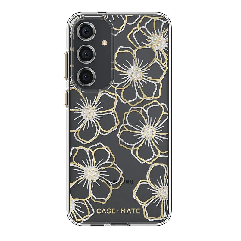 Case-Mate Floral Gems – Dėklas Samsung Galaxy S24+ (auksinis)
