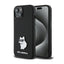 Karl Lagerfeld Silicone Choupette Metal Pin dėklas, skirtas iPhone 15 Plus (juodas)