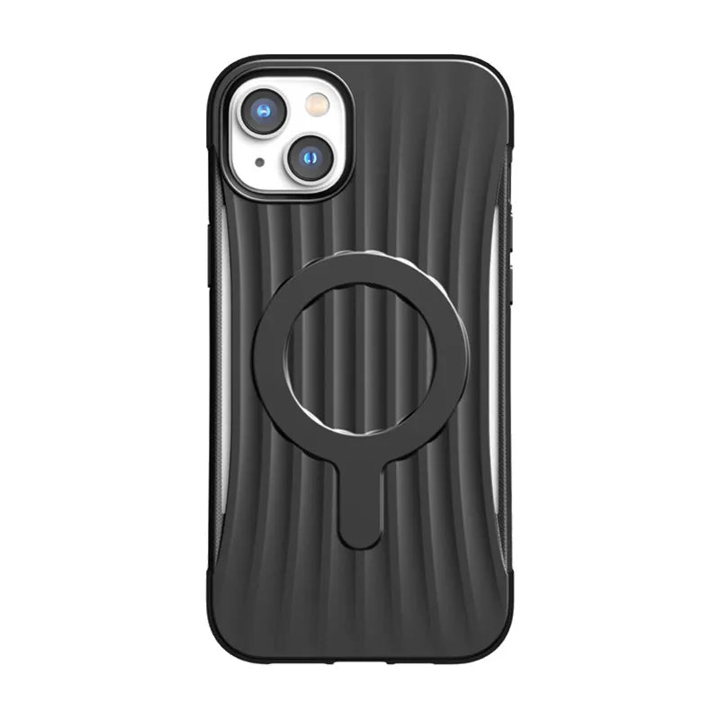 X-Doria Raptic Clutch MagSafe – biologiškai skaidus dėklas, skirtas iPhone 14 Plus (atsparus kritimui iš 3 m) (juodas)
