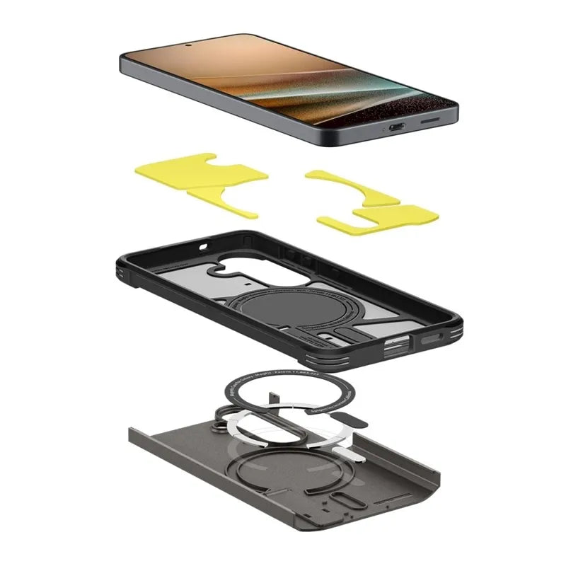 Spigen Tough Armor MagSafe – dėklas Samsung Galaxy S26+ (Gunmetal)