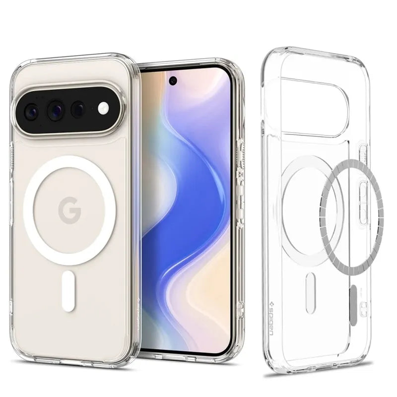 Spigen Ultra Hybrid Mag MagSafe – Dėklas Google Pixel 11 Pro XL (skaidrus/baltas)