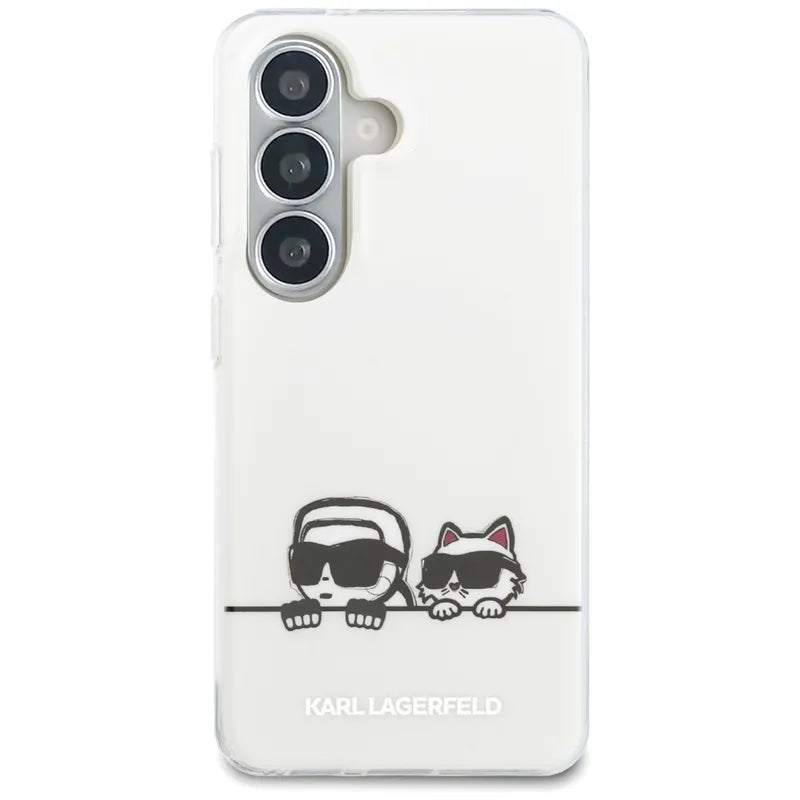Karl Lagerfeld IML Peekaboo Karl & Choupette MagSafe – dėklas Samsung Galaxy S26+ (skaidrus)