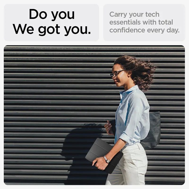 Spigen Urban Fit - Dėklas skirtas iPad Air 11" M3 (2025) / M2 (2024) / iPad Air 10.9" (5-4 karta) (2022-2020) (Juodas)