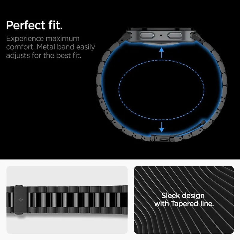 Spigen Modern Fit Band 316L - Apyrankė skirta Samsung Galaxy Watch 9 / 8 / 8 Classic 40 / 44 / 46 mm (Juoda)