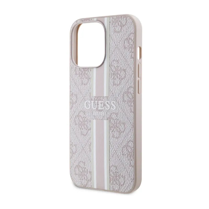 Guess 4G Printed Stripes MagSafe - dėklas skirtas iPhone 13 Pro (rožinis)