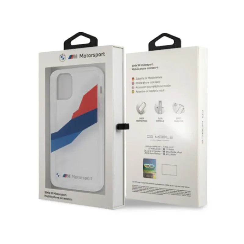 BMW Motorsport Tricolor – dėklas iPhone 12 Pro Max (skaidrus)