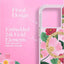 Rifle Paper Clear MagSafe – auksu dekoruotas dėklas, skirtas iPhone 14 Plus (Rose Garden)