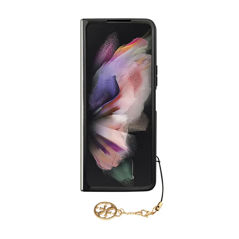 Guess 4G Charms kolekcija – Samsung Galaxy Z Fold 5 dėklas (pilkas)