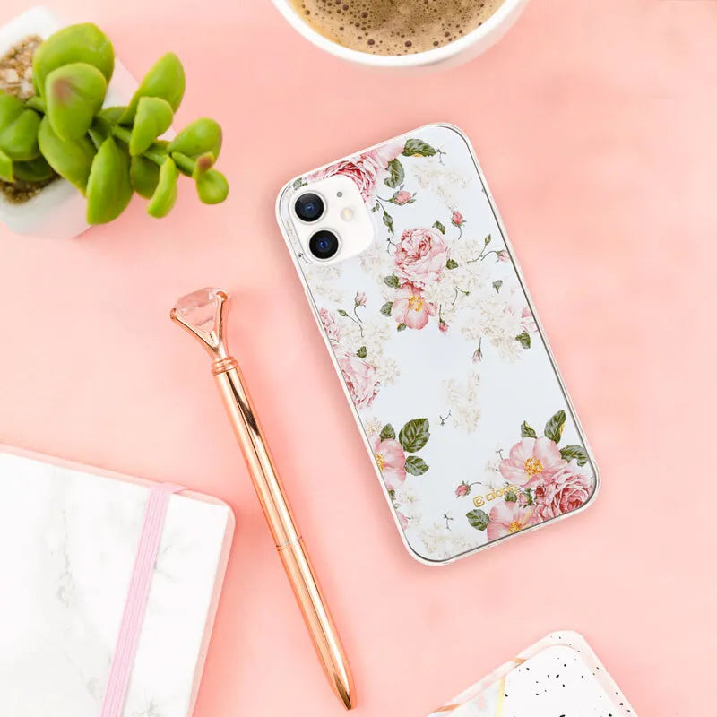 „Crong Flower Case“ – „iPhone 12 Mini“ dėklas (02 raštas)