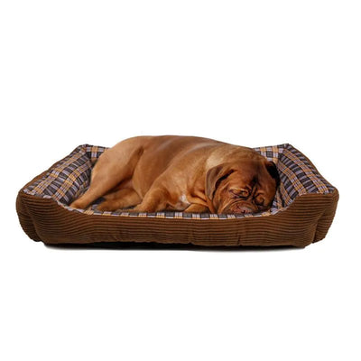 Minkšta sofa-lova šuniui 90 x 70 x 20 cm, dydis XL (ruda)