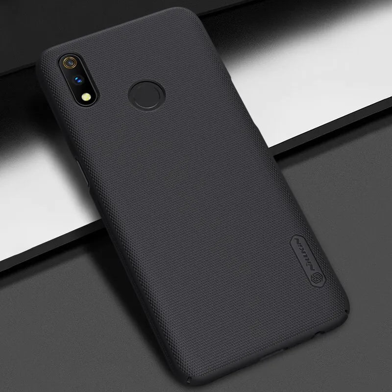 Nillkin Super Frosted Shield dėklas telefonui Realme 3 Pro (Realme X Lite) (Juodas)