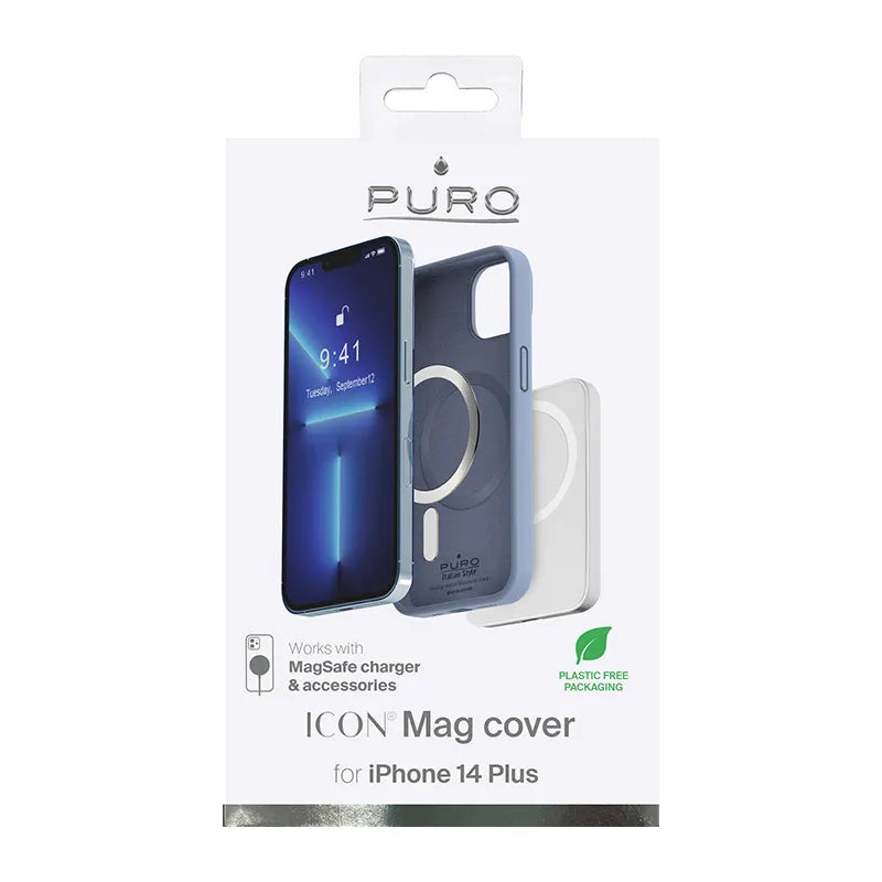 PURO ICON MAG – dėklas iPhone 14 Plus MagSafe (Sierra Blue)
