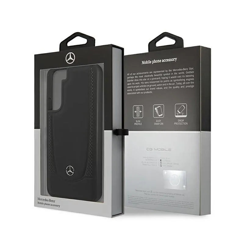Mercedes Leather Urban Line – dėklas Samsung Galaxy S22+ (juodas)