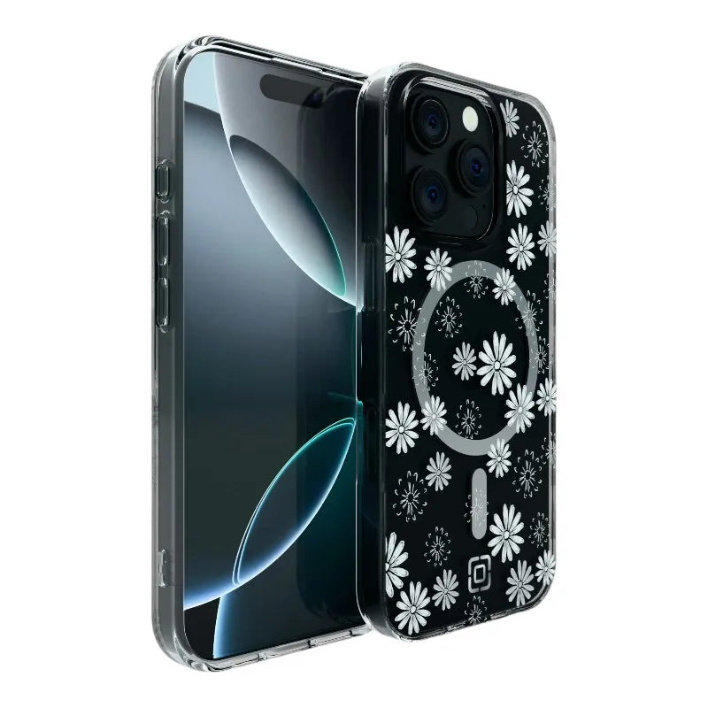 Incipio Forme MagSafe – dėklas iPhone 16 Pro (Ditzy Floral Silver)