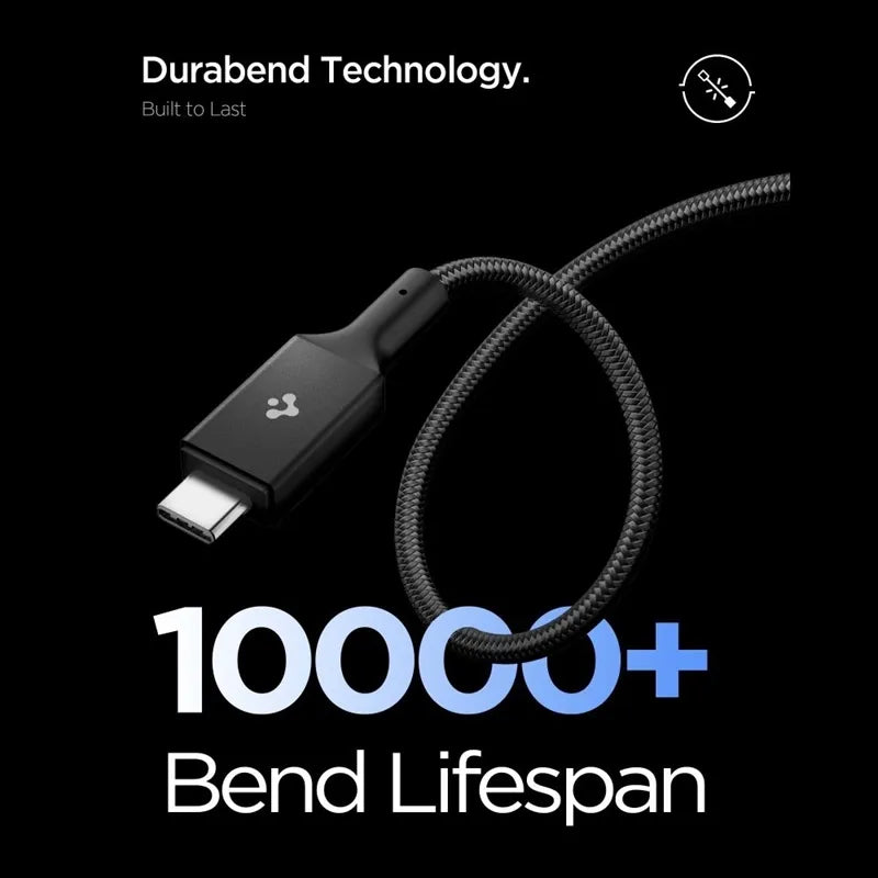 „Spigen EB10010CC Essential“ – USB-C į USB-C PD laidas, 100 W, 1 m (juodas)