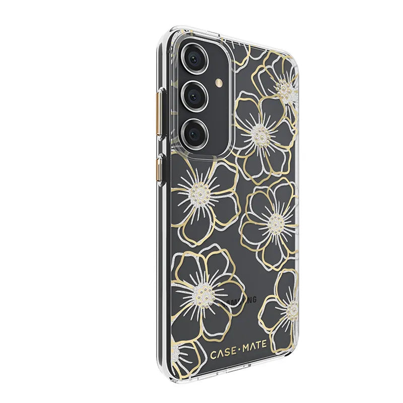 Case-Mate Floral Gems – Dėklas Samsung Galaxy S24+ (auksinis)
