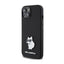 Karl Lagerfeld Silicone Choupette Metal Pin dėklas, skirtas iPhone 15 Plus (juodas)
